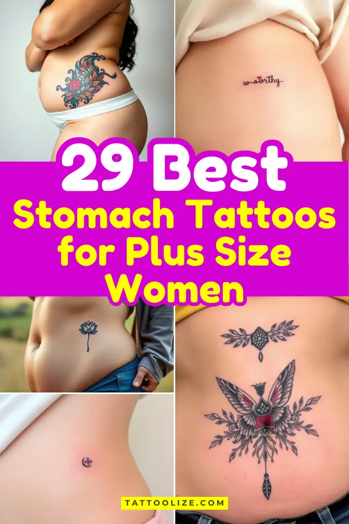 Top Stomach Tattoos for Plus Size Women