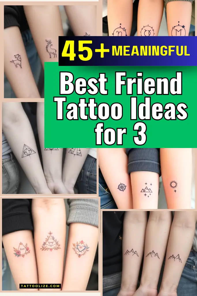 Best Friend Tattoo Ideas for 3