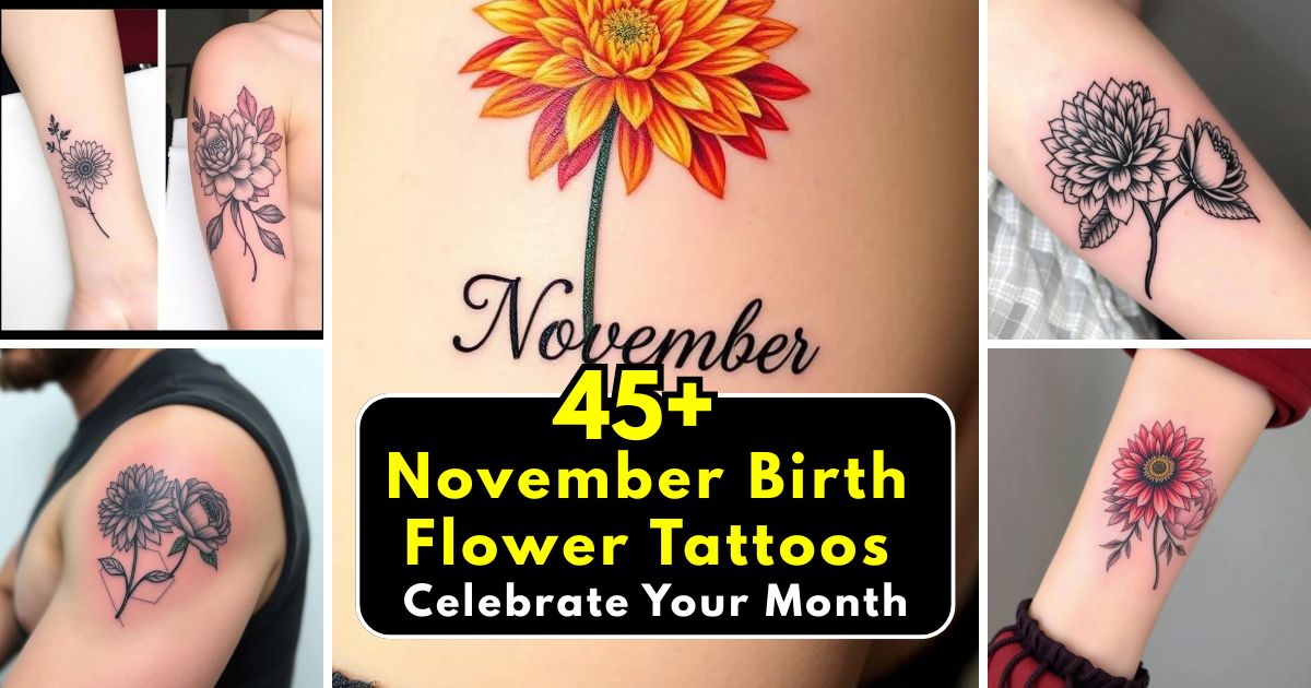 November Birth Flower Tattoos: Celebrate Your Month