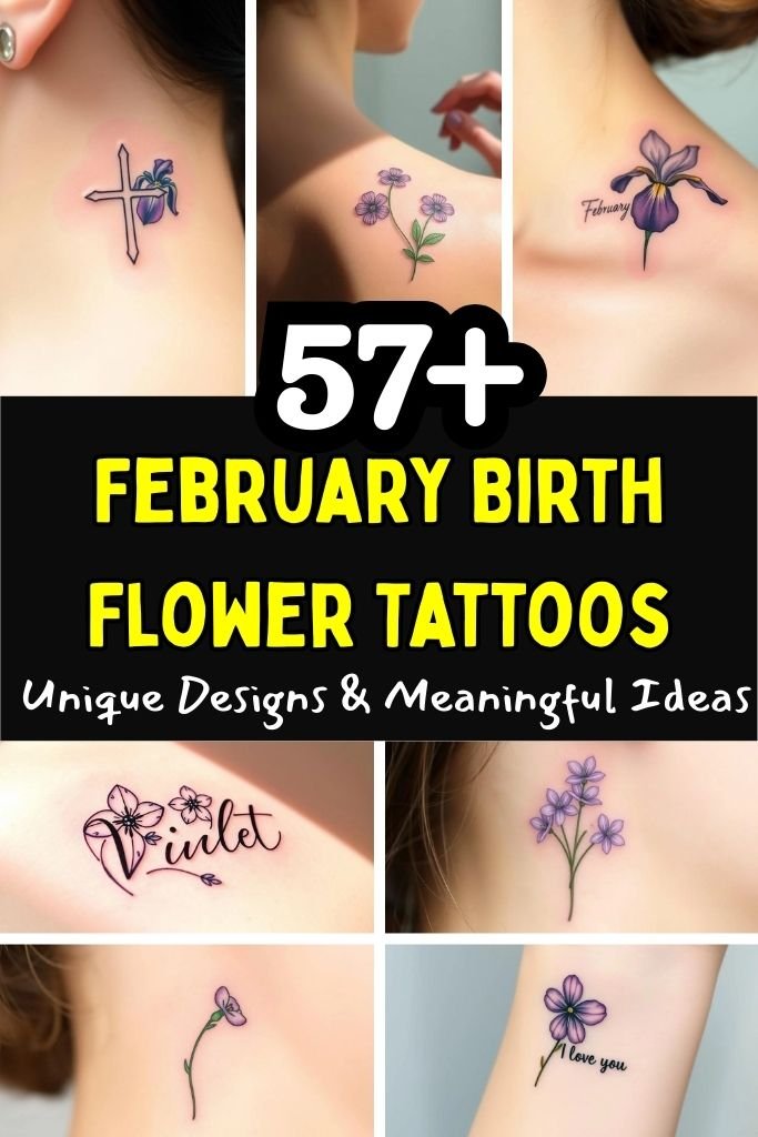 Stunning February Birth Flower Tattoos