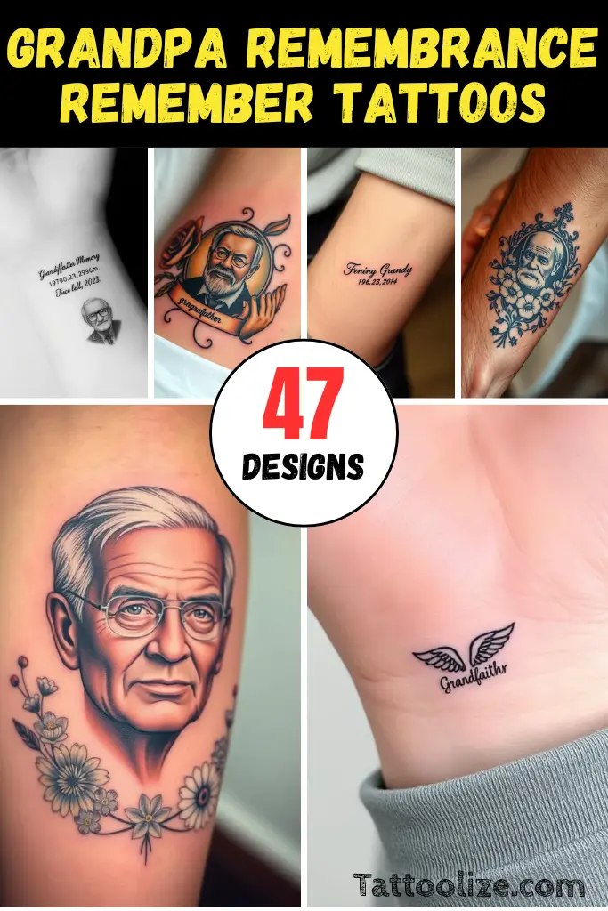 Grandpa Remembrance Remember Tattoos