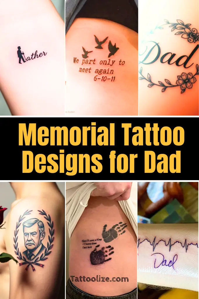 Memorial Tattoo Designs for Dad