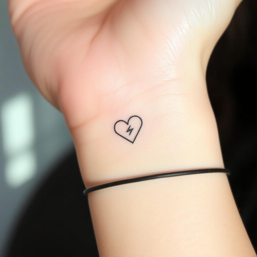 A minimalist baddie tattoo design on the inner wrist A minimalist baddie tattoo design on the inner wrist
