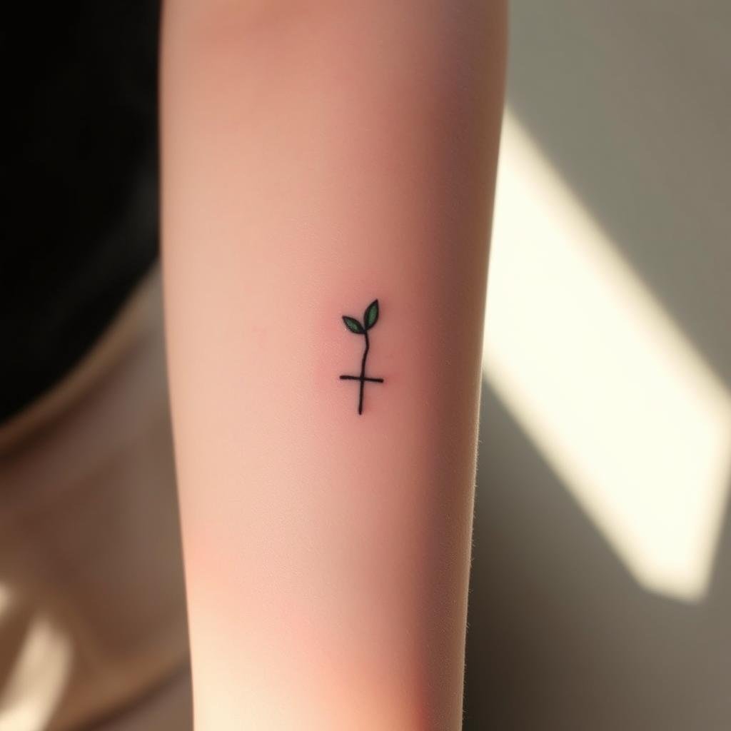 A minimalist, small-sized tattoo A minimalist, small-sized tattoo
