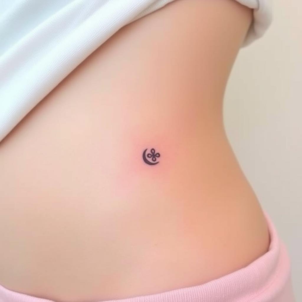 A minimalistic, small-sized tattoo A minimalistic, small-sized tattoo