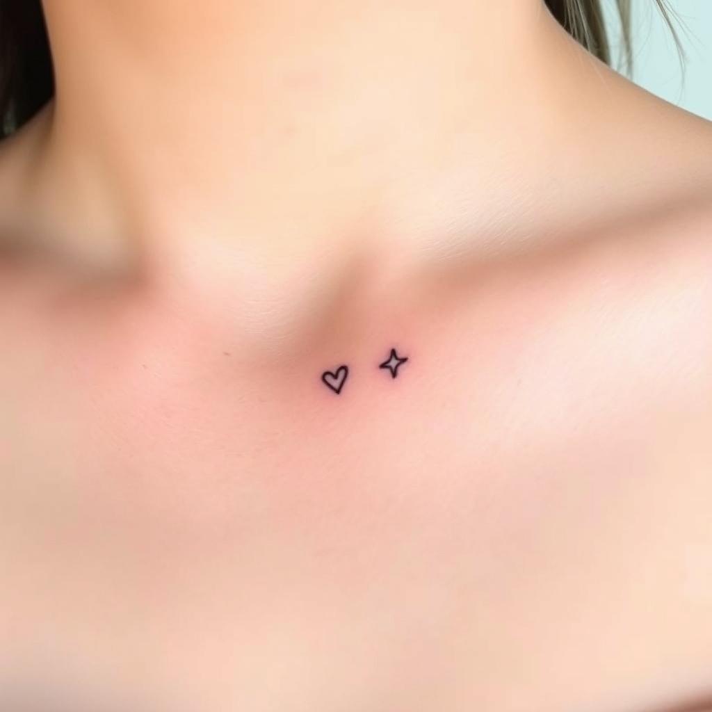 A small and delicate tattoo design representing a mother's love for her two children A small and delicate tattoo design representing a mother's love for her two children
