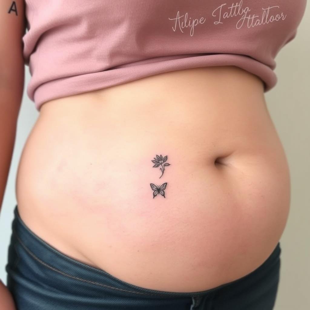 A small-sized tattoo design for a plus-size woman A small-sized tattoo design for a plus-size woman