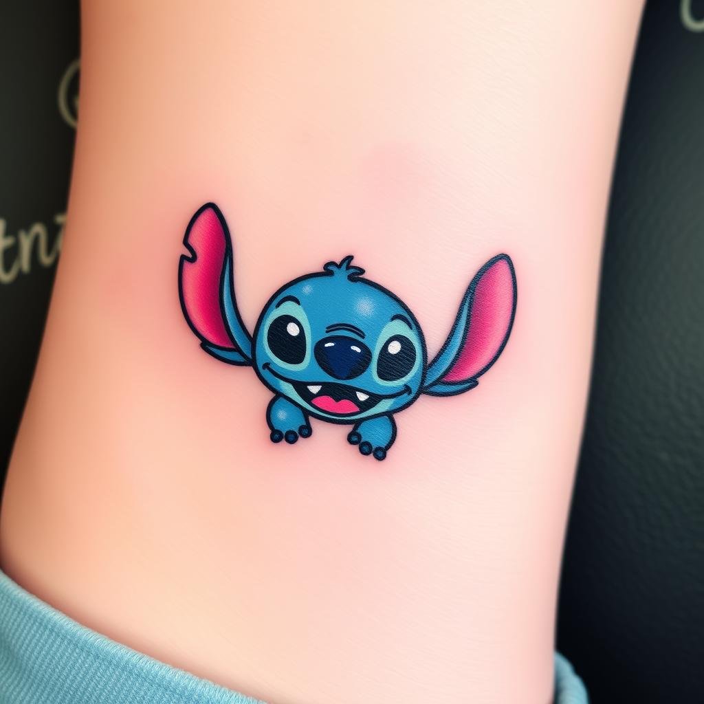 A small tattoo inspired by Stitch on the Wrist A small tattoo inspired by Stitch on the Wrist