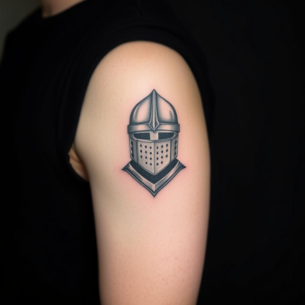 Medieval armor and helmet tattoos