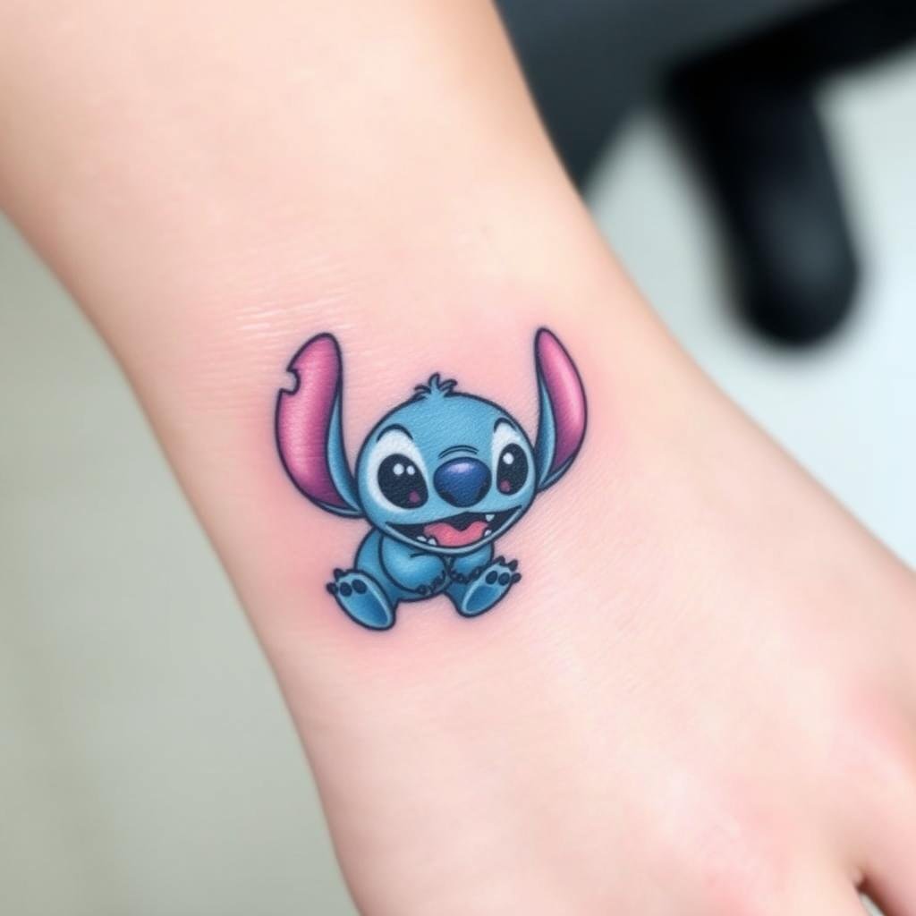 Small-sized tattoo of Disney's Stitch Small-sized tattoo of Disney's Stitch