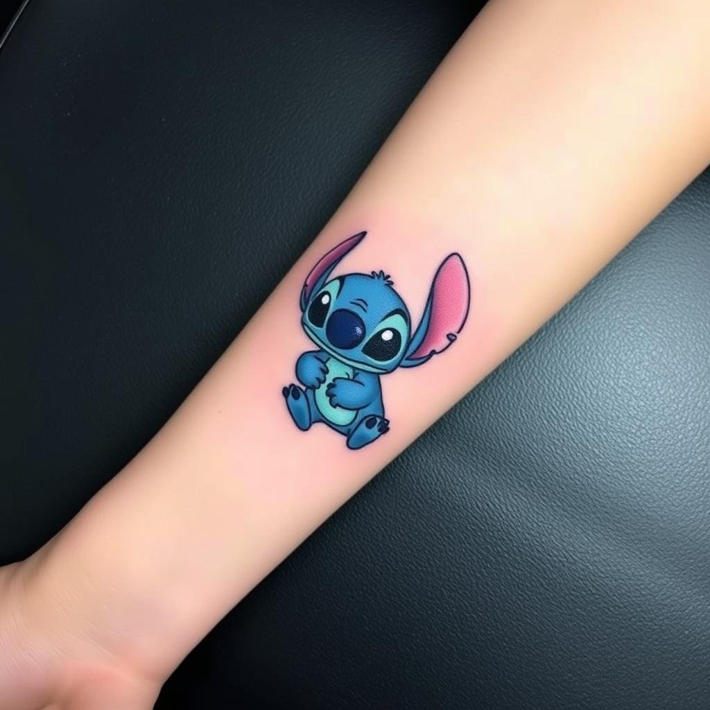 Small tattoo of Stitch from Lilo & Stitch Small tattoo of Stitch from Lilo & Stitch