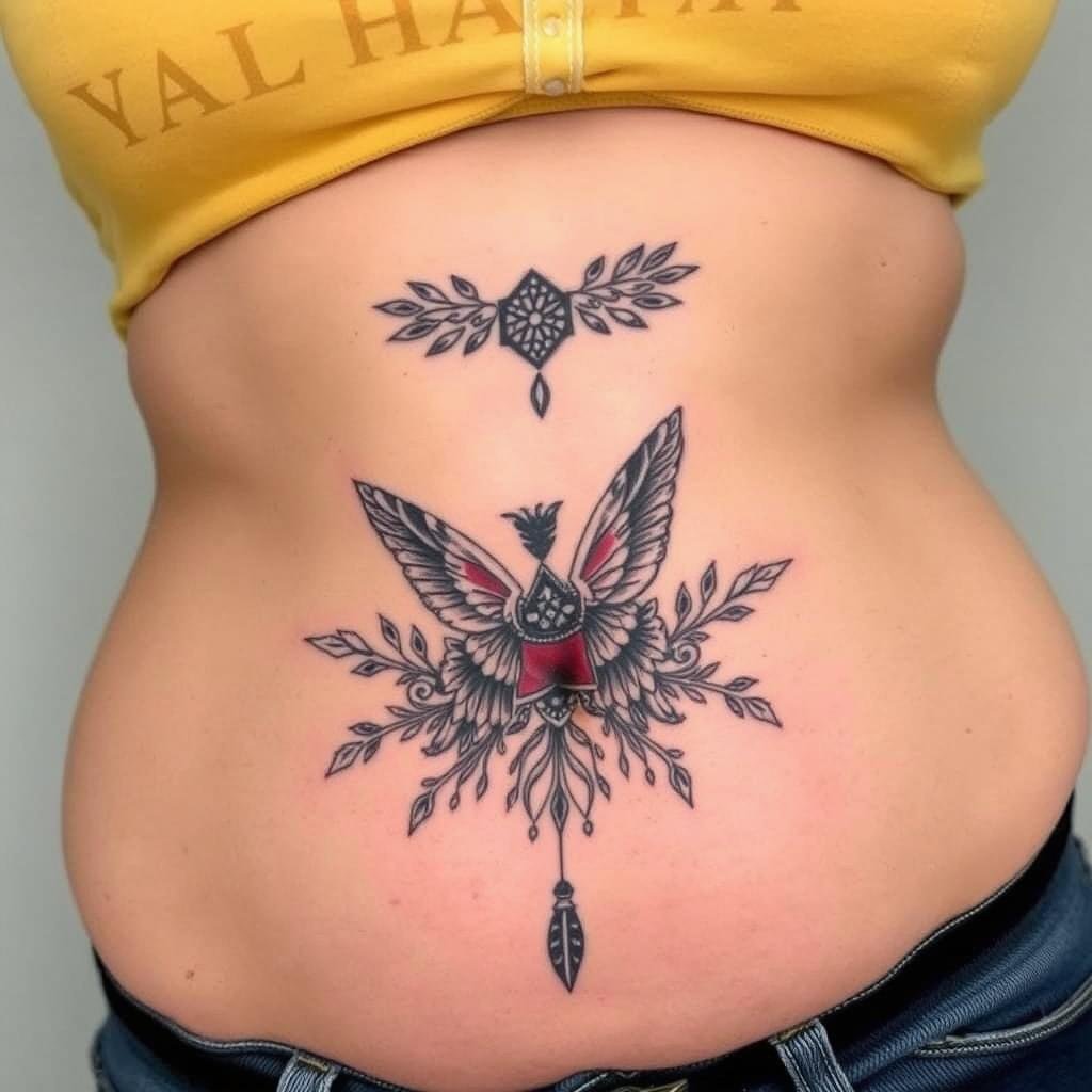 The lower stomach and hips are also great for tattoos The lower stomach and hips are also great for tattoos