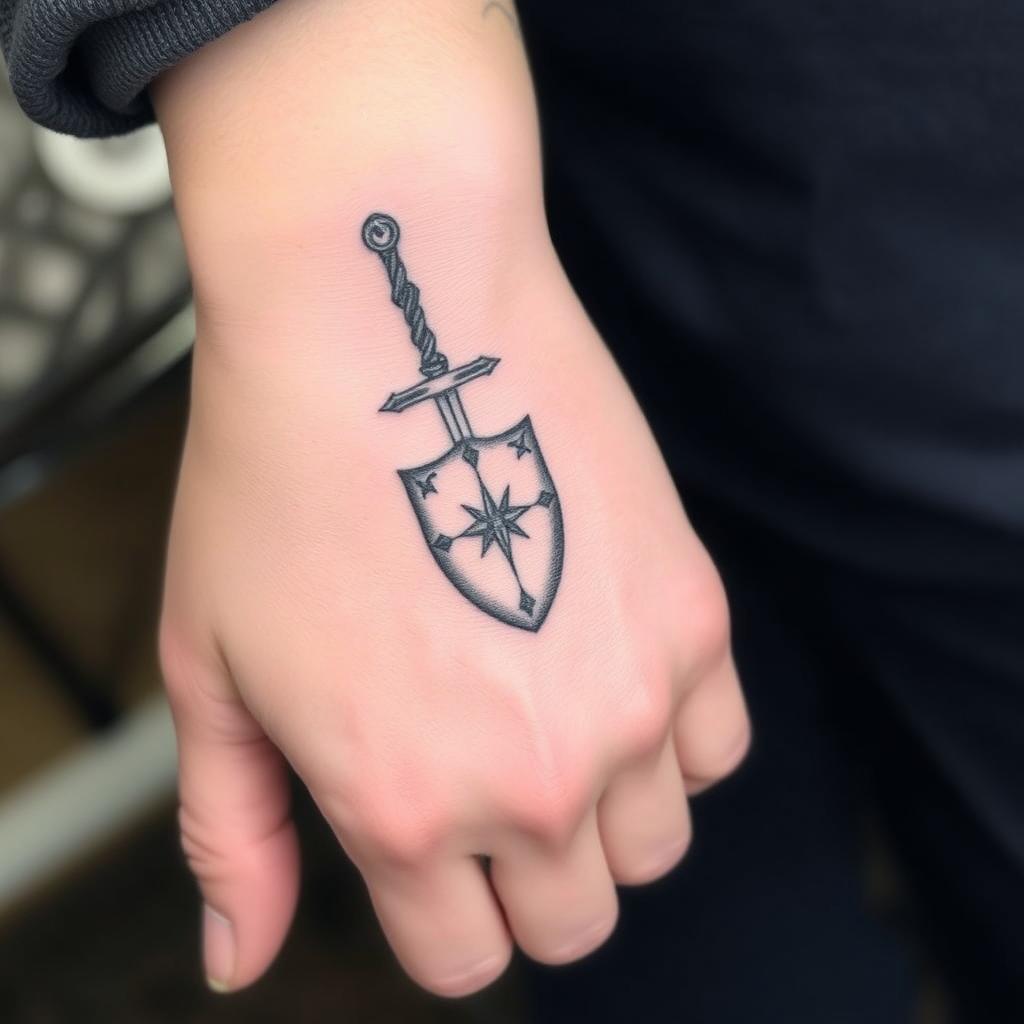 a small, medieval tattoo