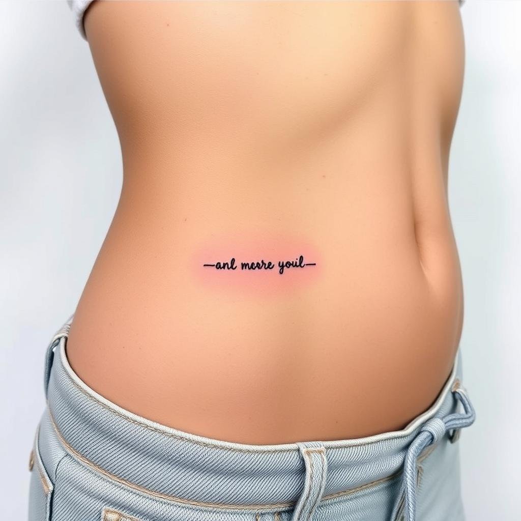 a small-sized tattoo for the stomach area a small-sized tattoo for the stomach area