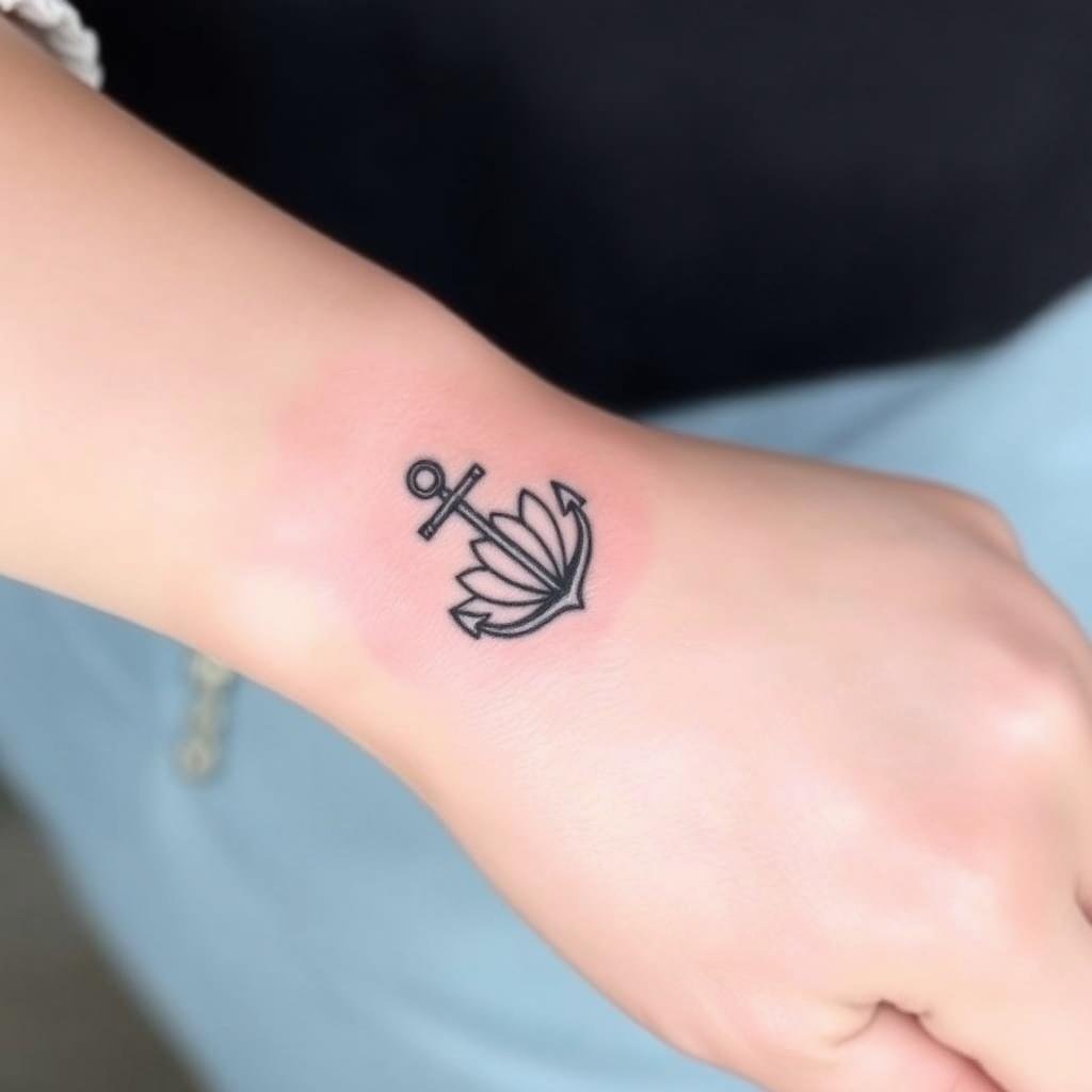 a small-sized traditional tattoo a small-sized traditional tattoo