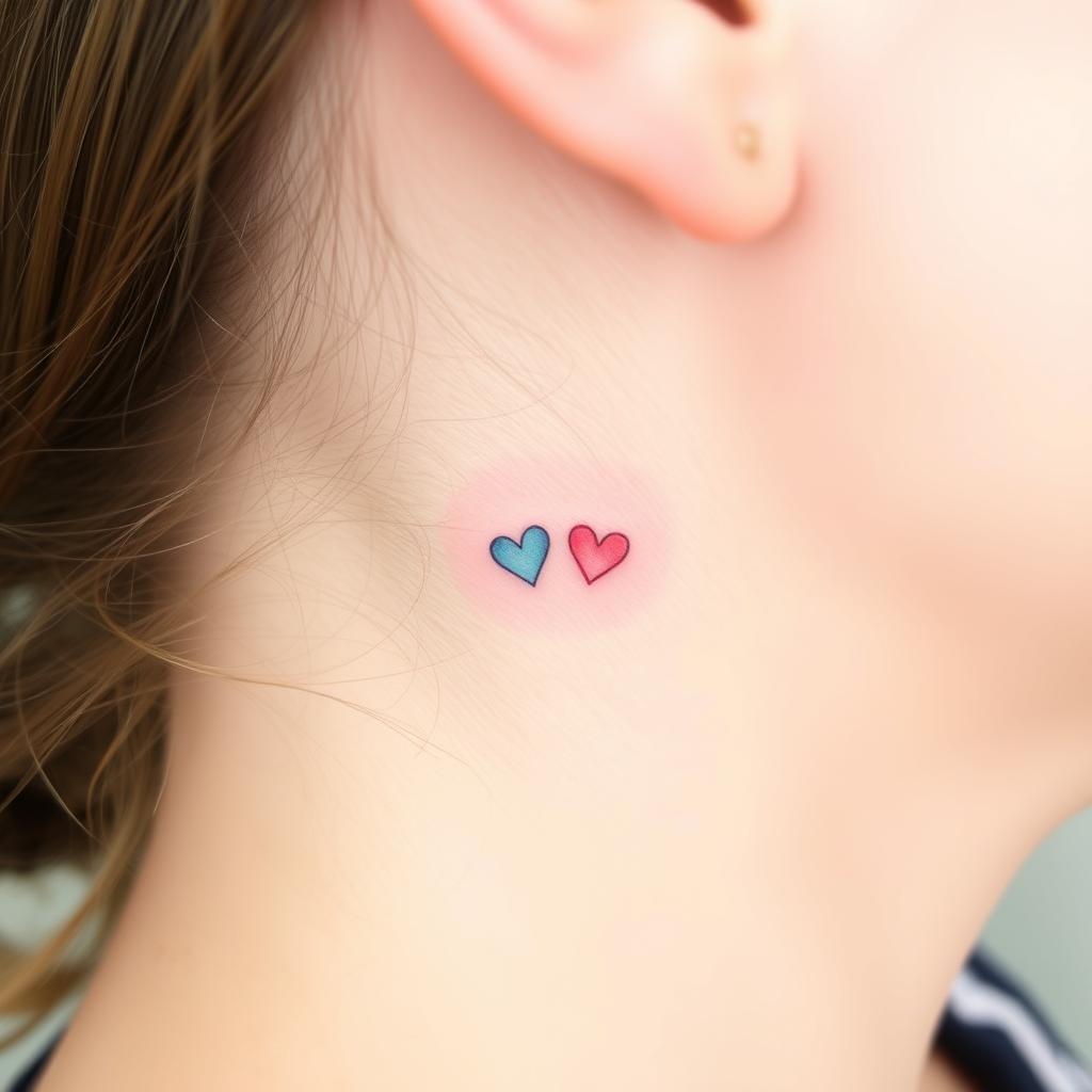 delicate watercolor love symbol tattoo design on woman collarbone delicate watercolor love symbol tattoo design on woman collarbone