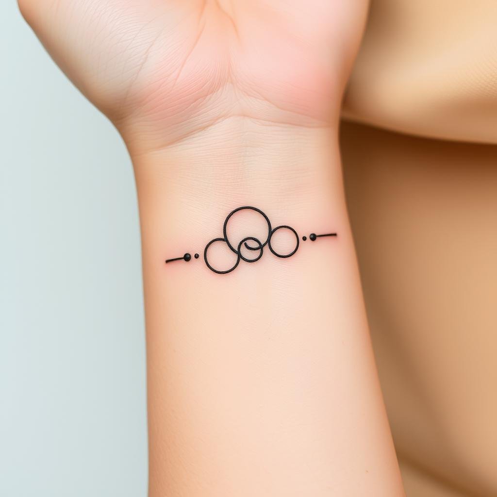 meaningful tattoo design inspired by tribal and indigenous traditions, symbolizing a mother's bond with her three children