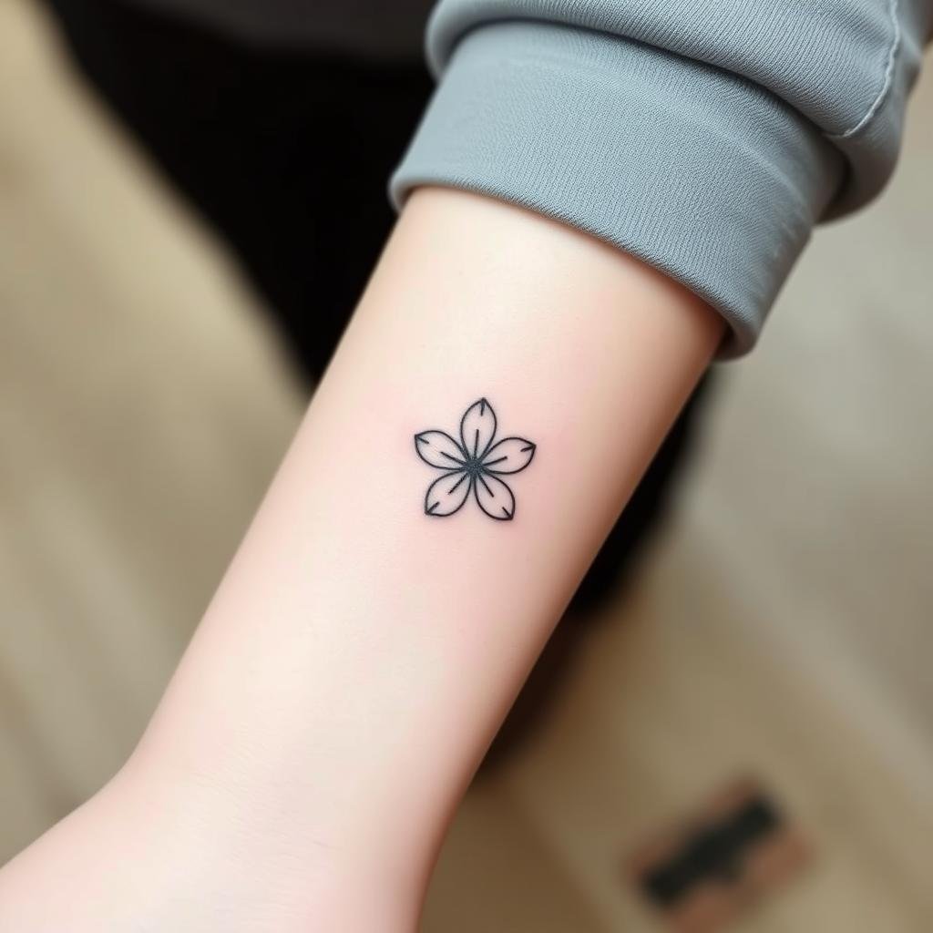 petals tattoo design for a mother with three kids