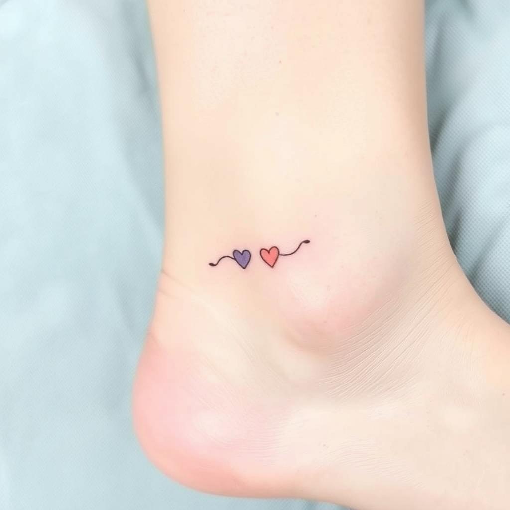 watercolor tattoo design featuring two tiny cute two love symbolizing children for a mom watercolor tattoo design featuring two tiny cute two love symbolizing children for a mom