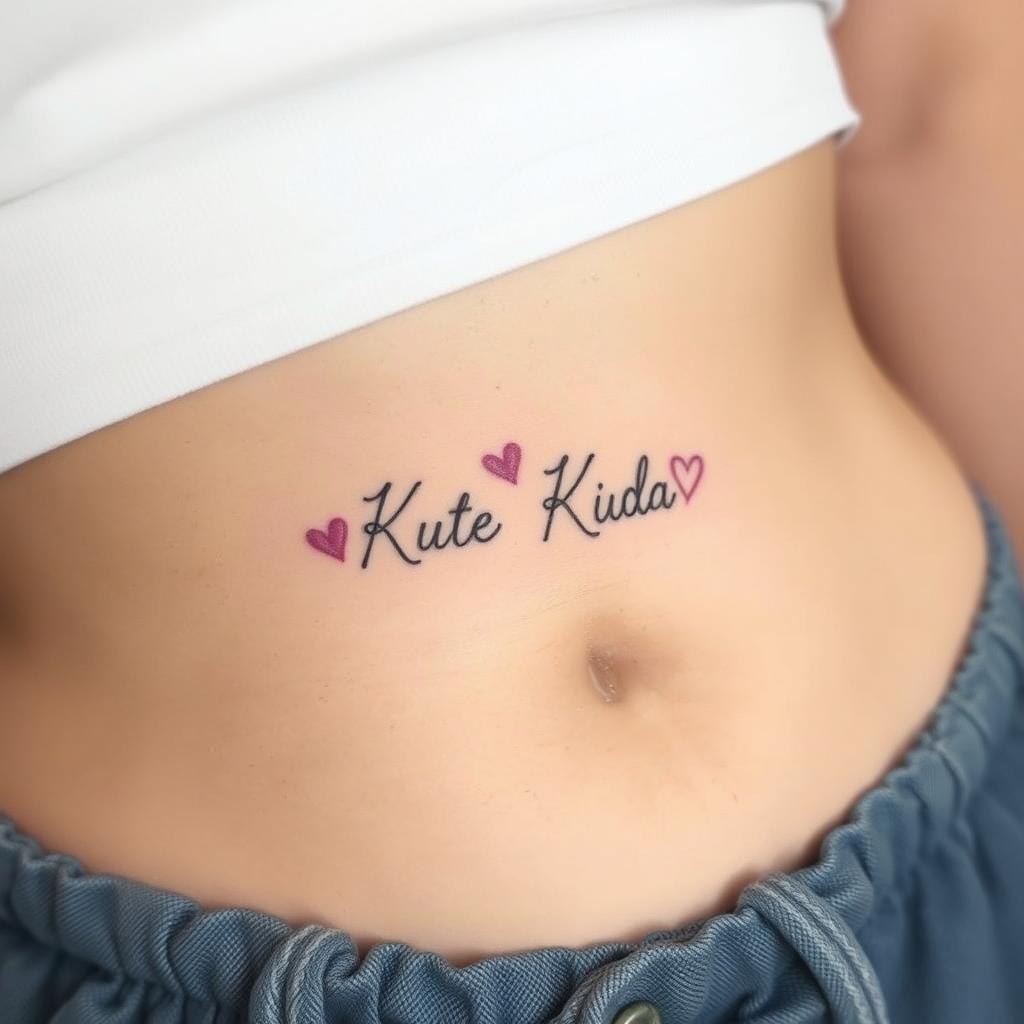 watercolor tattoo featuring two children’s names tattoo design on ribcage  watercolor tattoo featuring two children’s names tattoo design on ribcage