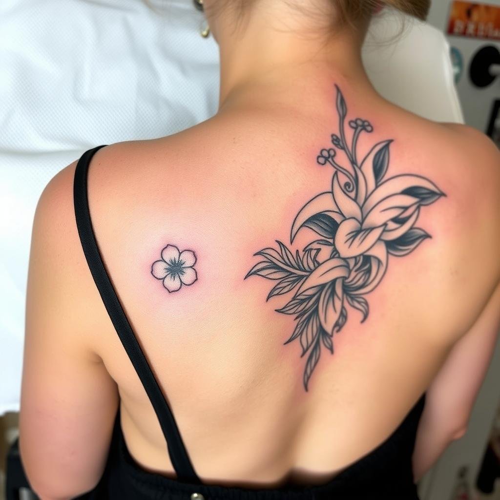 Back Hawaiian-Inspired Tattoo