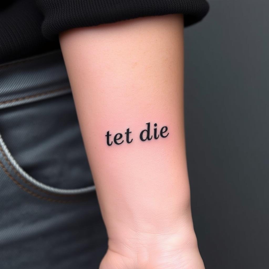 Bold typography is big in baddie tattoos