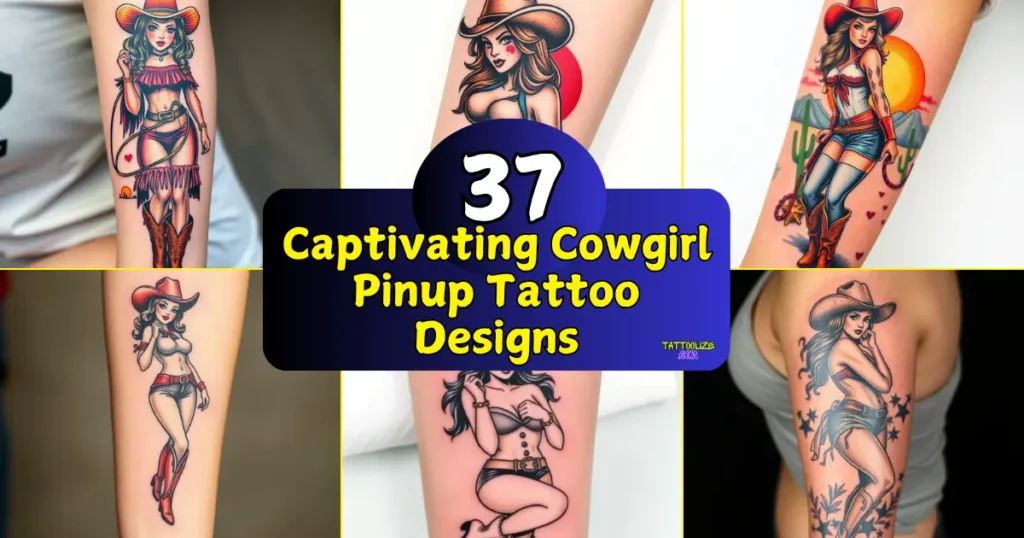 Captivating Cowgirl Pinup Tattoo Designs