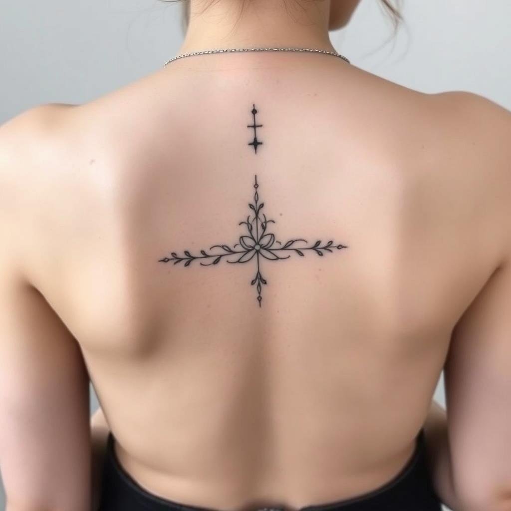 Dainty lower back tattoo