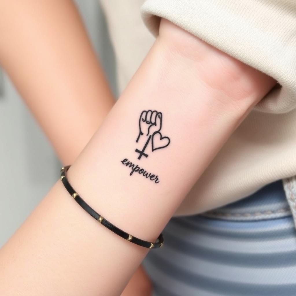 Female empowerment tattoo