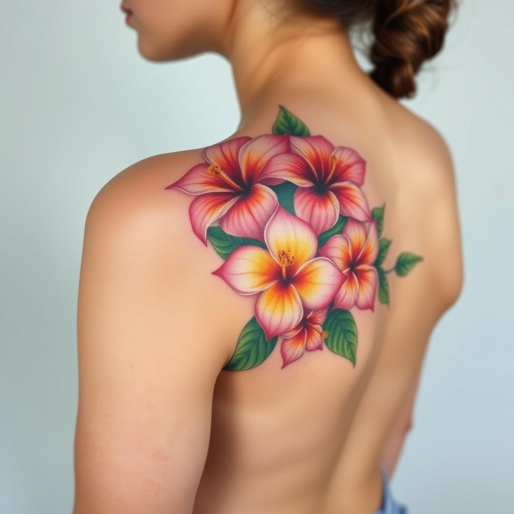 Hawaiian Flower Tattoo Designs