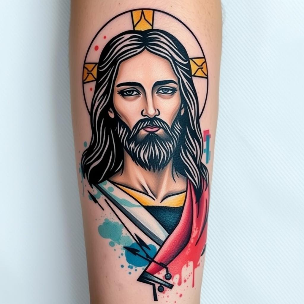 Jesus Portrait tattoo Jesus Portrait tattoo