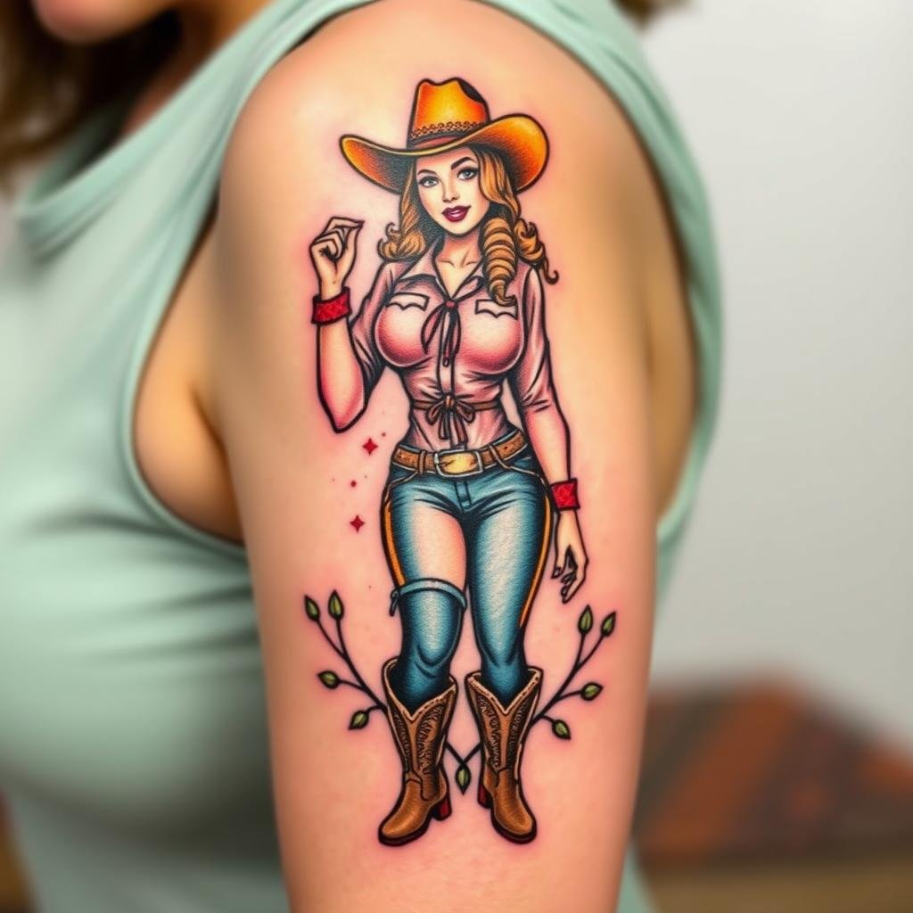 Looking for a cowgirl pinup tattoo