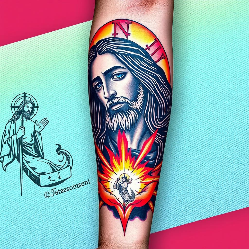 Religious Tattoo Color Styles Religious Tattoo Color Styles