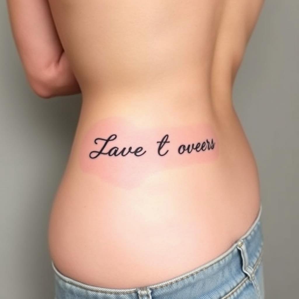 Script Lower Back tattoo