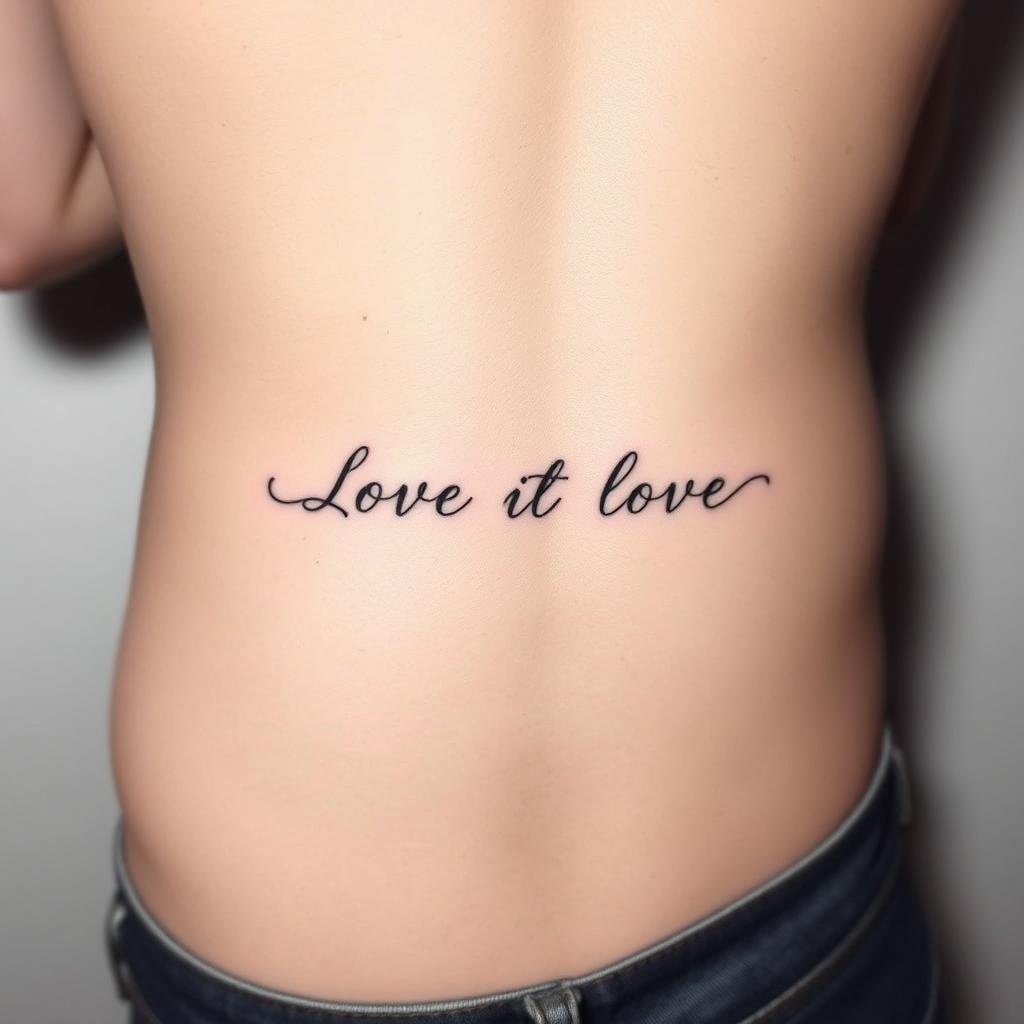 Script and Typography Options for Lower Back