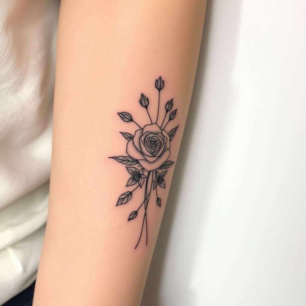 Small-sized tattoo on the inner forearm