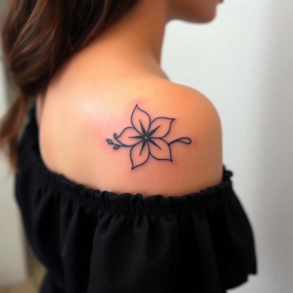 Upper arm Hawaiian-Inspired Tattoo
