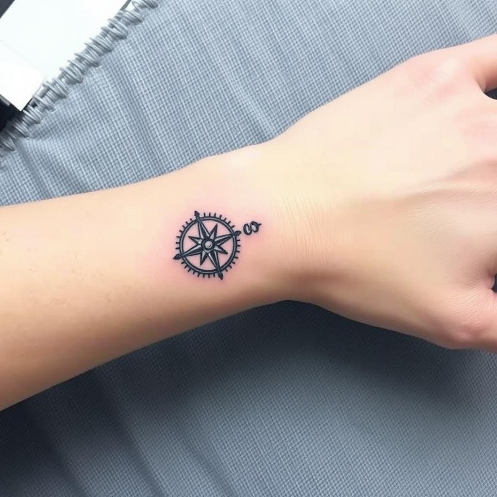 compass design tattoo