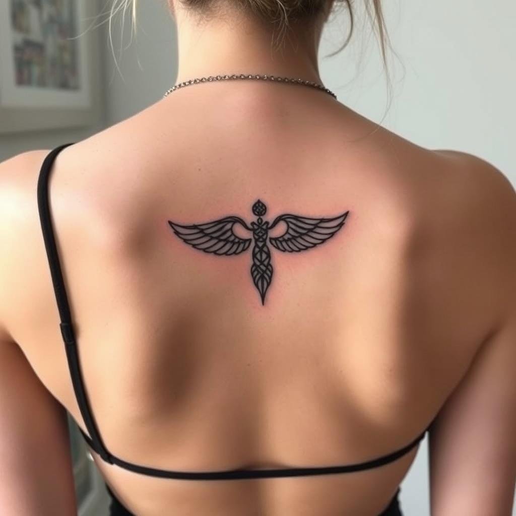  small, empowering back tattoo