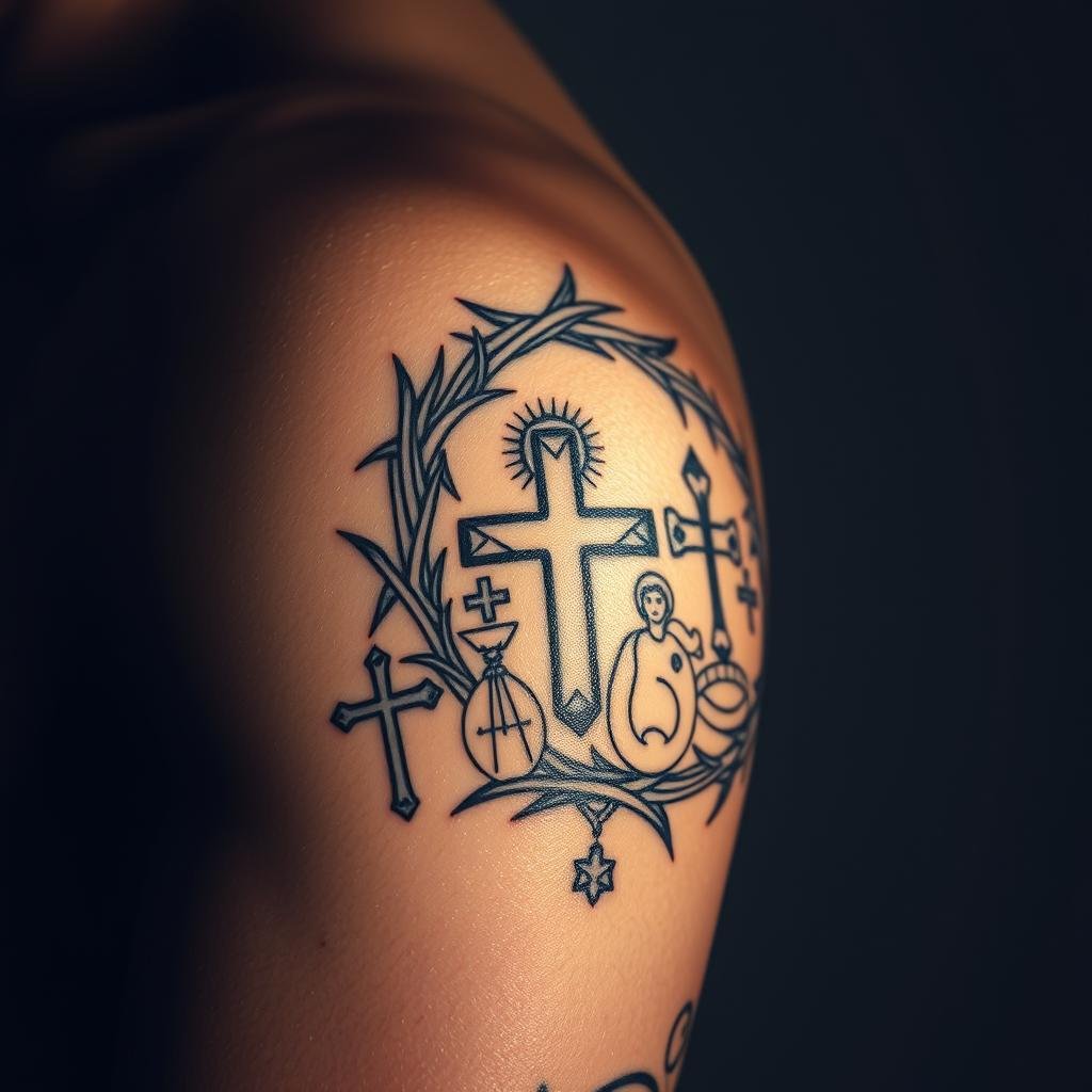 Christian Tattoos with Religious Symbols
