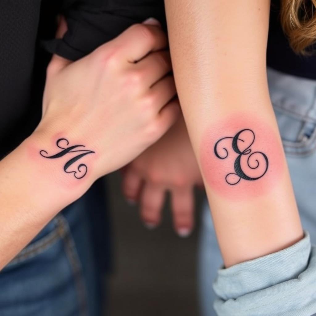 Customizing Your Couple's Initial Tattoo Customizing Your Couple's Initial Tattoo
