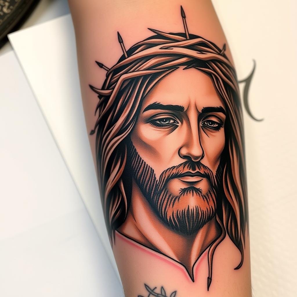 Jesus Crown of Thorns Tattoo Ideas