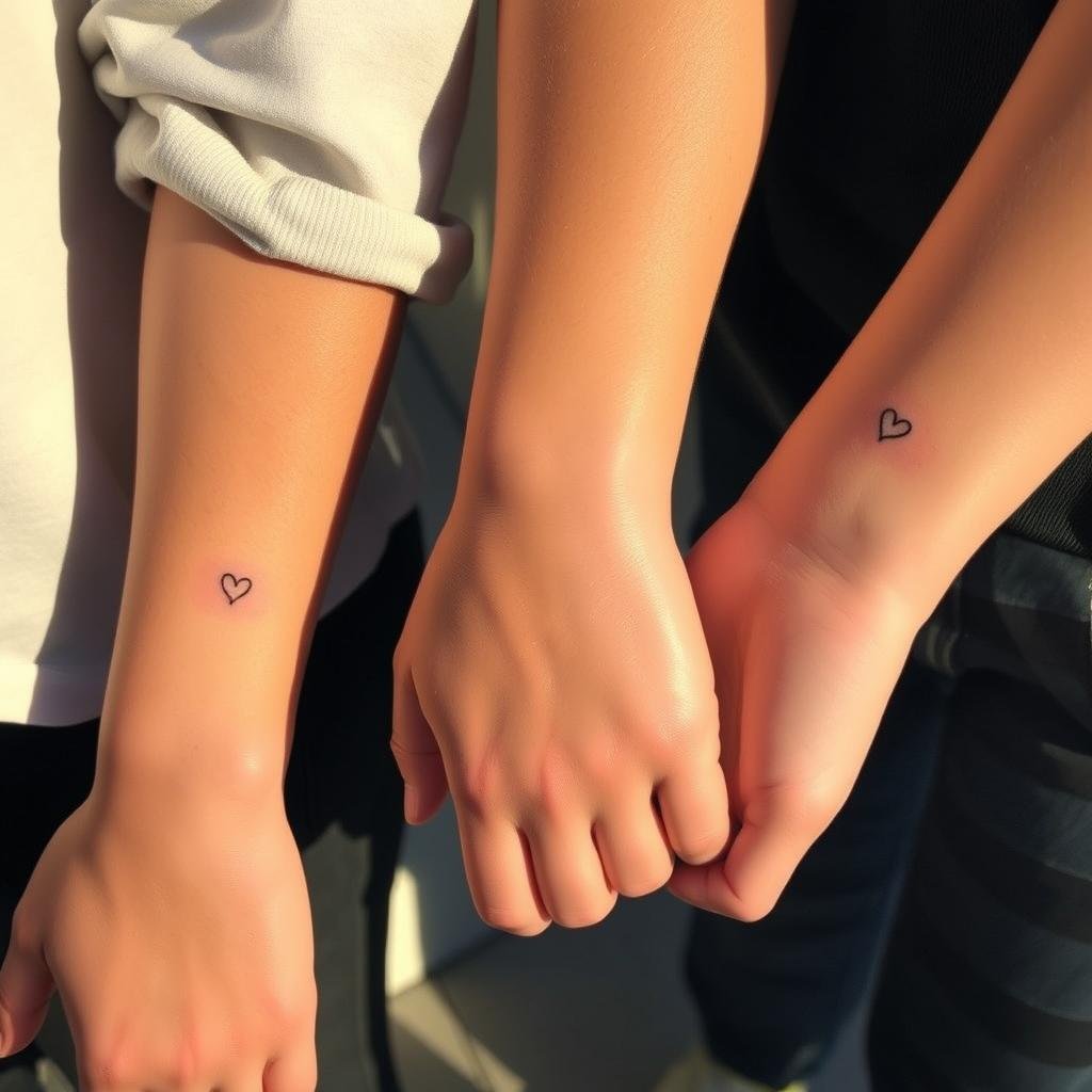 Minimalist Matching Tattoo Ideas for Friends