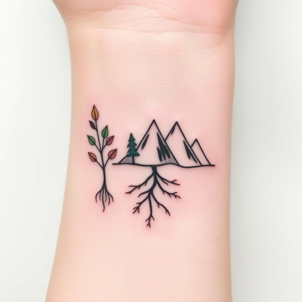 Nature-Inspired Friendship Tattoo