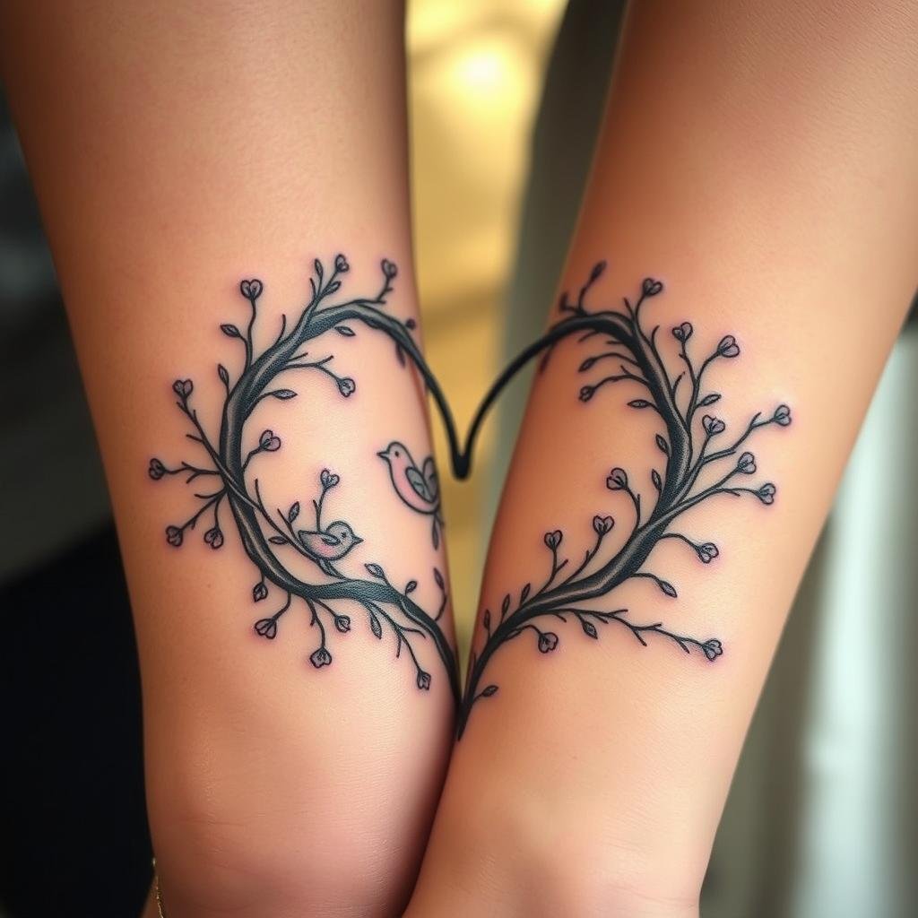 Nature-inspired couple tattoo designs Nature-inspired couple tattoo designs