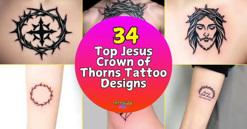 Top Jesus Crown of Thorns Tattoo Designs