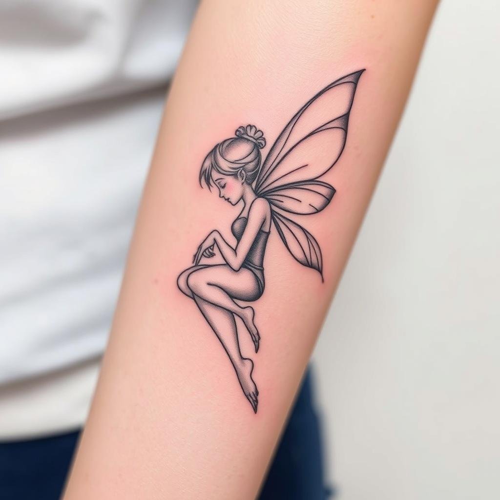  a fairy portrait tattoo