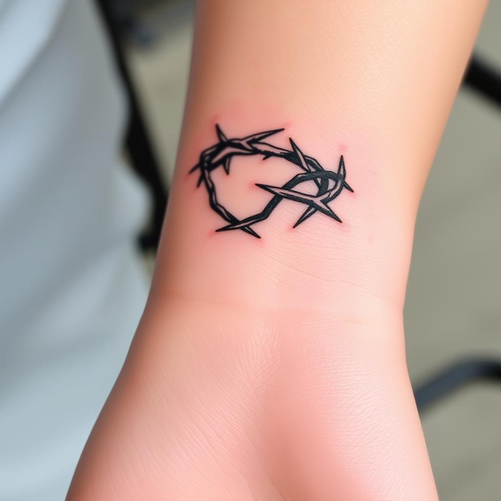jesus crown of thorns tattoo