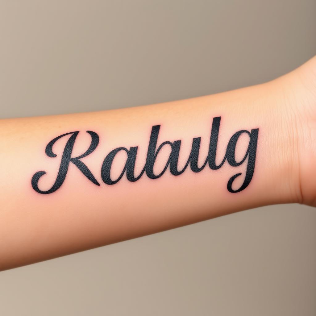3D and Shadow Effects name tattoo