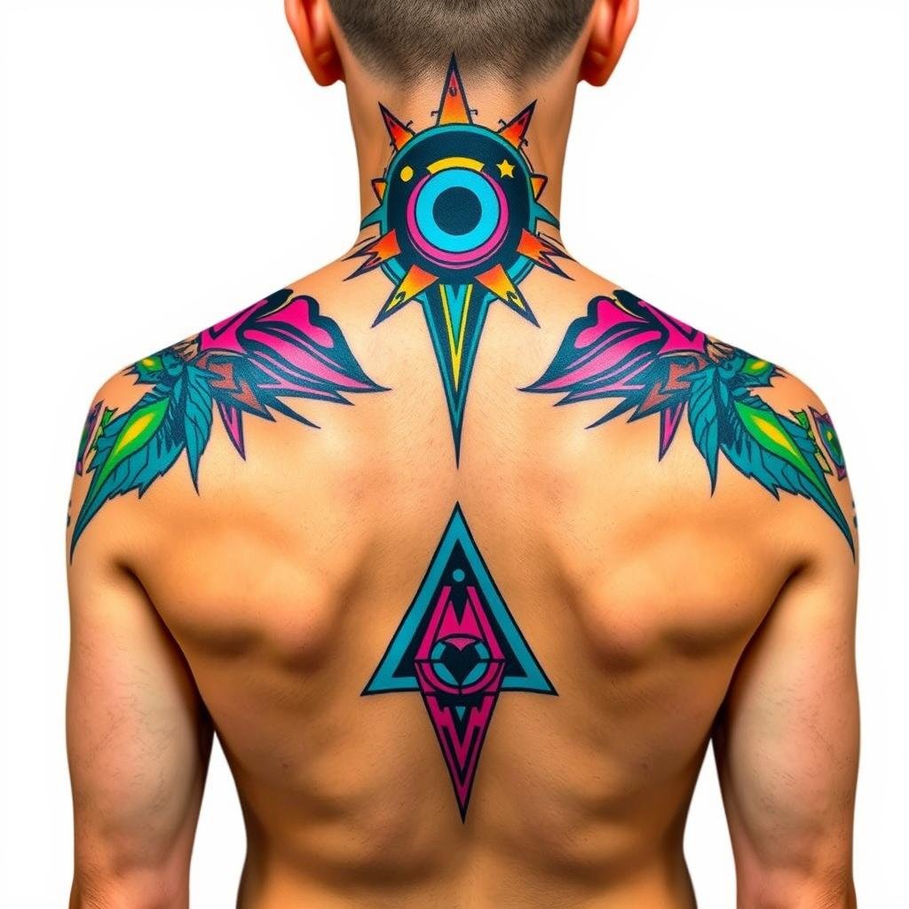 90s tattoo designs color palette